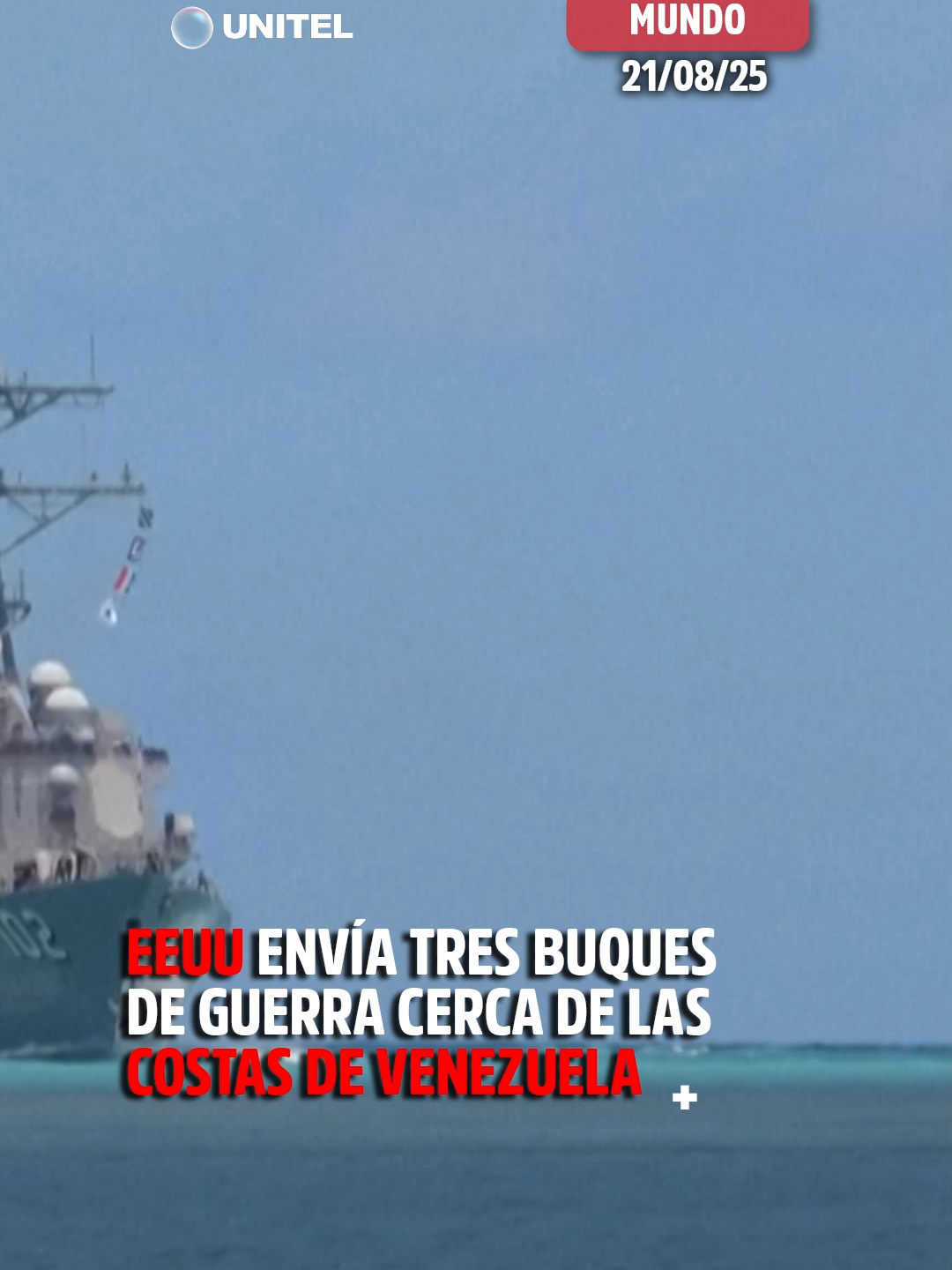 El presidente de Estados Unidos, Donald Trump, desplegó tres buques de guerra cerca de las costas de Venezuela como parte de sus esfuerzos para combatir el tráfico de drogas, indicó una fuente familiarizada con la operación el miércoles. Video:AFP  #Unitel #Mundo #EstadosUnidos #Venezuela