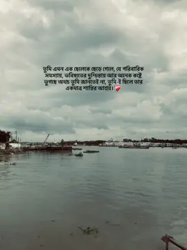 তুমি এমন এক ছেলেকে ছেড়ে গেলে, যে পরিবারিক সমস্যায়, ভবিষ্যতের দুশ্চিন্তায় আর অনেক কষ্টে ভুগছে অথচ তুমি জানতেই না, তুমি-ই ছিলে তার একমাত্র শান্তির আশ্ৰয়।❤️‍🩹#nehal_hossain 