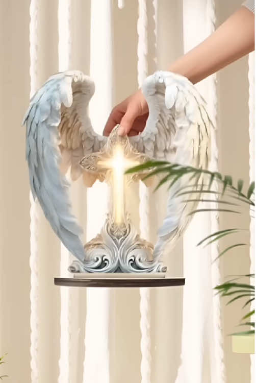 🌟 This Angel Wing Cross Decor is a must-have for your home! 🏠✨ #tiktokshop #tiktok #good #foryou #fyp 