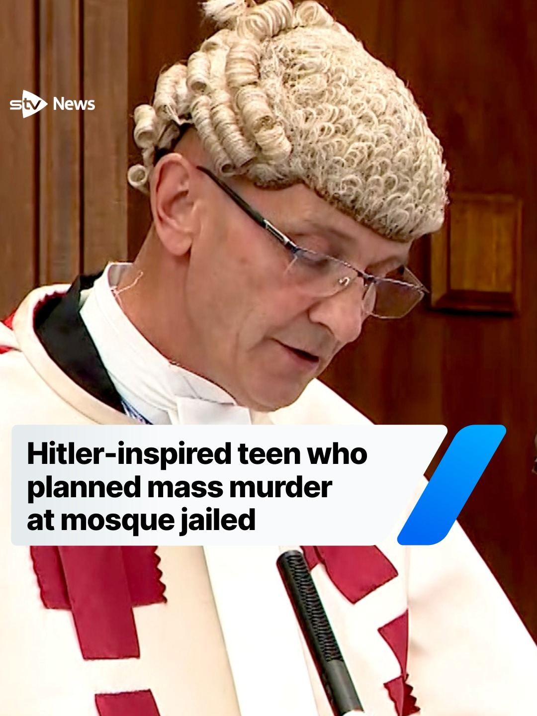 A teenager who was inspired by Hitler and far-right extremists to carry out a mass murder of Muslims at a mosque has been jailed for ten years. The 17-year-old boy, who can’t be identified for legal reasons, spoke online about how white people were at “war” and that he would “die for my land”. Police intelligence led to officers finding the boy who was armed with weapons outside the Inverclyde Muslim Centre, Laird Street, Greenock, on Thursday, January 23. The judge sentenced him to ten years in prison and followed by a further eight years on licence. Lord Arthurson sentencing said: “You were attracted to Holocaust denial and developed sympathies with the Nazi party. “You continue to describe yourself as a Nazi”. The judge said that the attack the boy was planning was a “diabolical atrocity”. #news #jail #court #Crime #shorts #scotland #stvnews