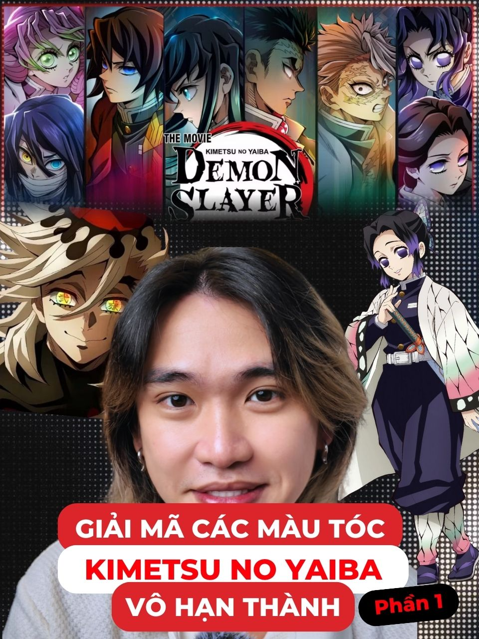 Giải mã tóc Movie Kimetsu no Yaiba vô hạn thành p1 #toantoctai #animehairstyle #kimetsunoyaiba#hairstyle