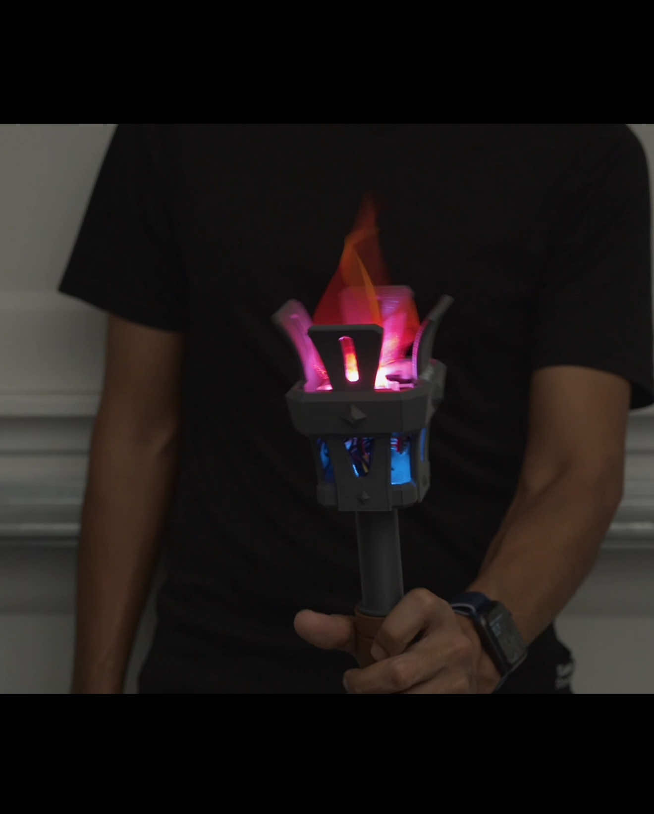 Build a 3D printed prop with a realistic looking flame! Use NeoPixels and GEMMA M0 to create an LED torch. Hidden inside is a mini fan and silk fabric. Use CircuitPython to easily program GEMMA M0 and NeoPixels. #3DPrinting #CircuitPython https://learn.adafruit.com/neopixel-flame-torch/ https://youtu.be/0NKauUmPgF4