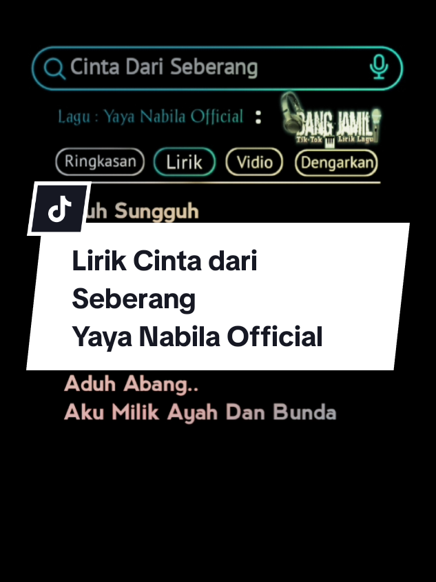 #fullirik🥀 #cintadariseberang#lagu#yayanabila #fypシ  lirik Google full lirik 🎧🎧
