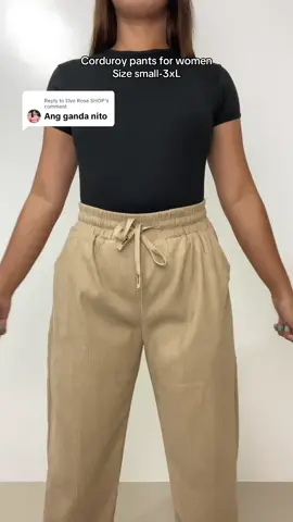 Replying to @Elve Rose SHOP Corduroy pants for women. Stretchable & highwaist. Comfy suotin. #corduroypants #pantsforwomen #highwaist #pantsoutfitideas #fyp 