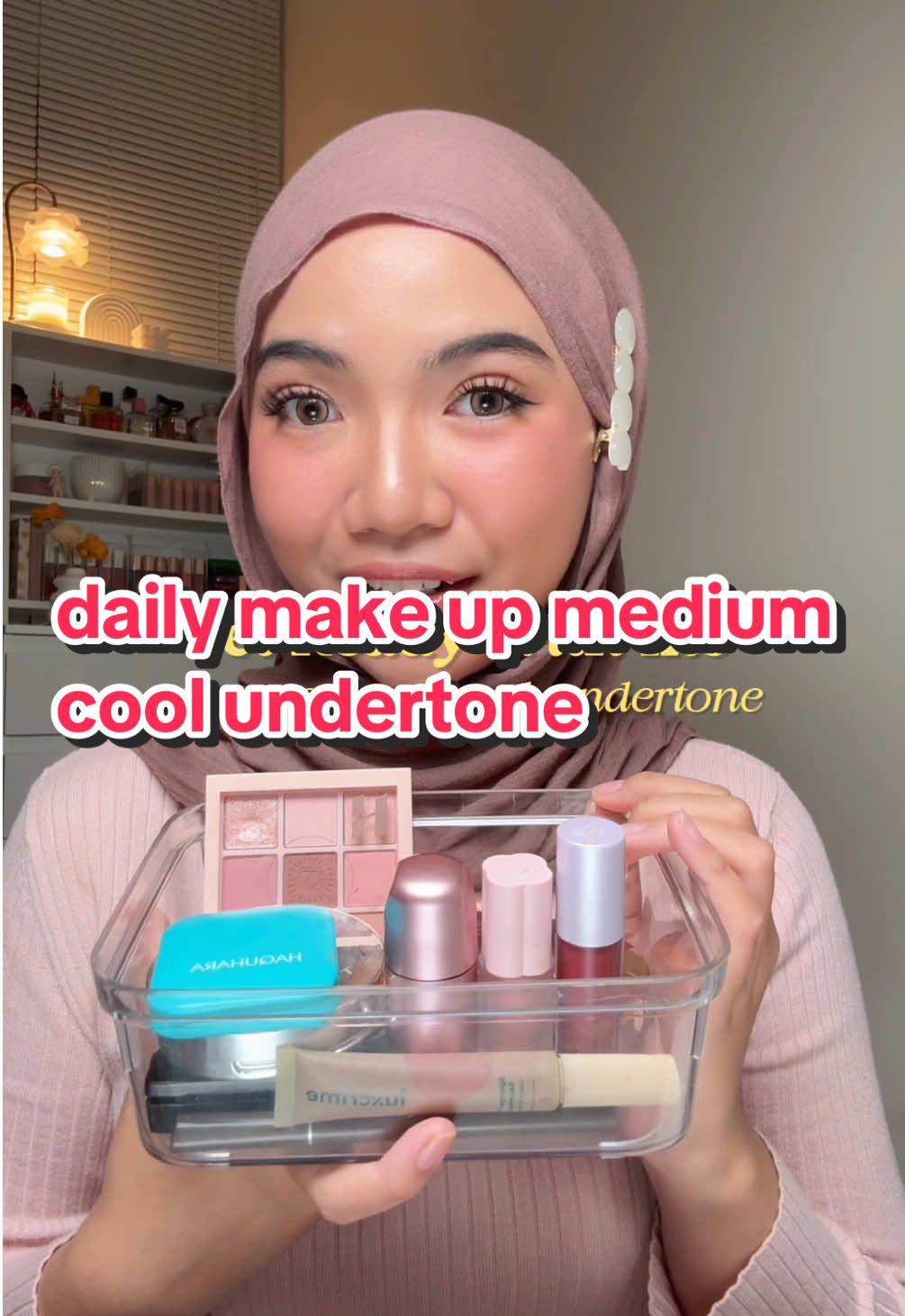 Replying to @nrfania as u guys request, aku akan buat more content untuk medium cool undertone 🥰 siniii merapatttt 🙆‍♀️  Btw Keranjang kuningnya disini yaa ➡️ @⋆˚࿔ Ririn 𝜗𝜚˚⋆ ⬅️ #undertones #skintone #makeup 