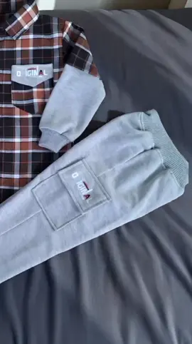 Set Kemeja Flanel Anak Terbaru dengan disain menarik#lagitrendi #bahan #cattun #fypppp 