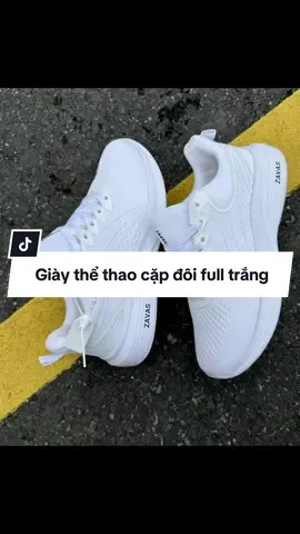 Giày thể thao cặp đôi full trắng #giayzavas #giaycapdoi #SneakerTrắng #GiàyĐôi 