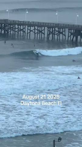The surfers are out today!#fyp #florida #daytonabeach #surf #surfing 