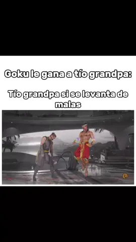 #CapCut, goku le gana  a tio grandpa, tío grandpa si se levanta de malas, #parati #viral #videojuegos 