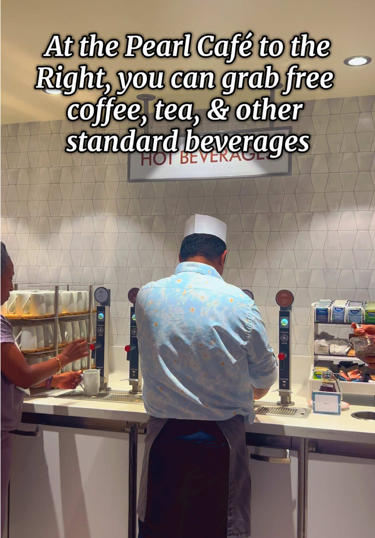 ☕🚢 Cruise tip: The brewed coffee at Pearl Café is FREE… but your fancy latte or cappuccino? That’s extra 💳✨ #s#staroftheseasm#marvelousmousetravelsm#mmtatsear#royalcaribbeancruise 