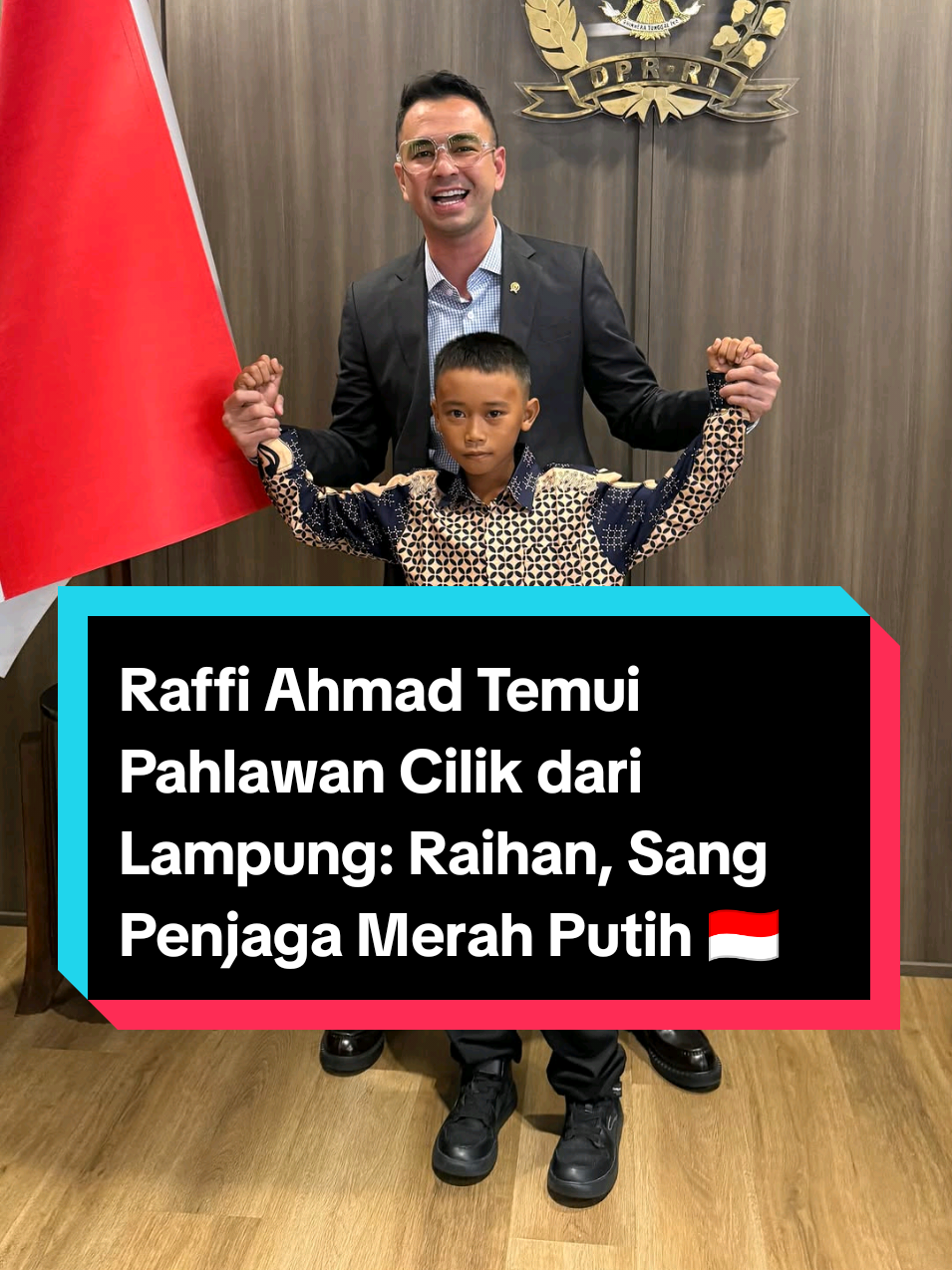 Raffi Ahmad Temui Pahlawan Cilik dari Lampung: Raihan, Sang Penjaga Merah Putih 🇮🇩 #raffikayahati #RaffiOrangBaik #RaffiAhmad #raihan  #utusankhususpresiden 