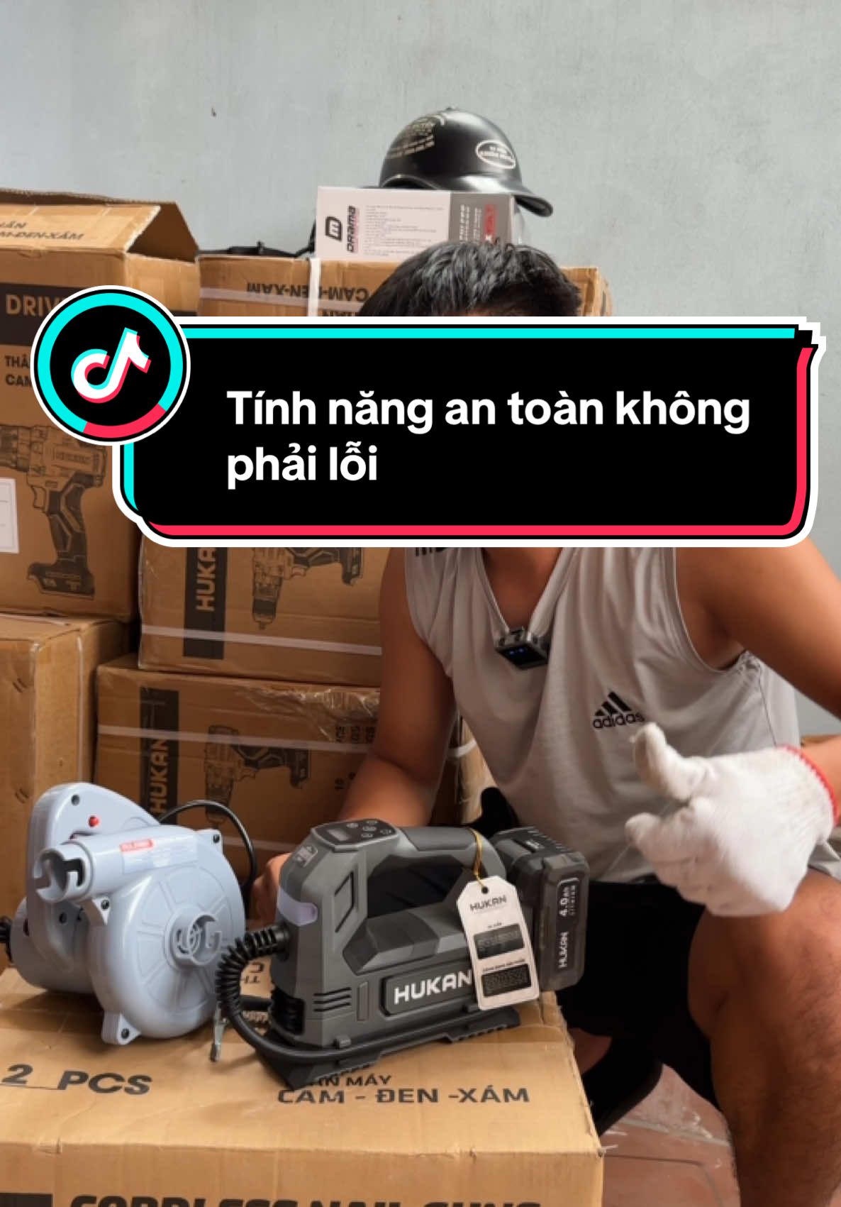 Tính năng an toàn  trên bơm hơi hukan#khoanpin #thichkhoanpin #xuhuong #xuhuongtiktok #maykhoanpin 