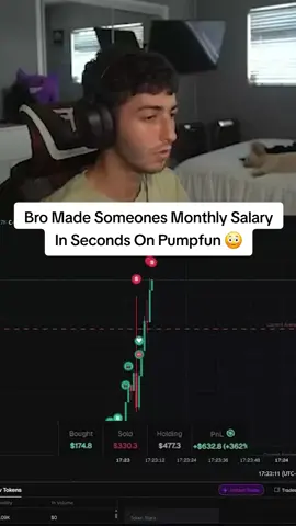 Bro Made Someones Monthly Salary In Seconds On Pumpfun 😳 #viral #memecoins #memecoin #solana #pumpfun 