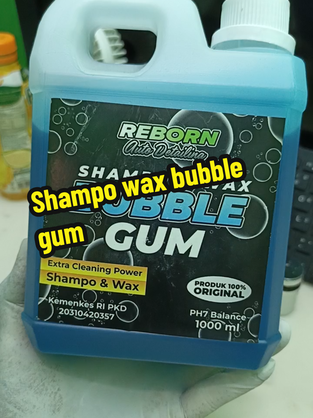 Shampo wax bubble gum sudah ph7 & ph balance isi 1kg busa melimpah wangi bubble #shampowax #shampowaxbubblegum #shampomobil #shampomotor #shampokendaraan 