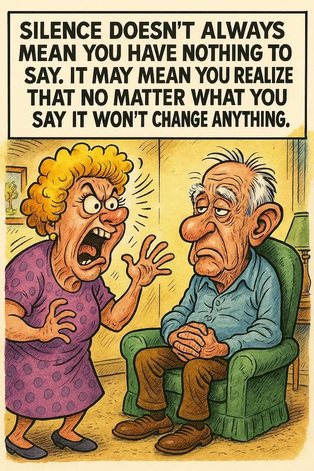 Being quiet just gets  them mad
