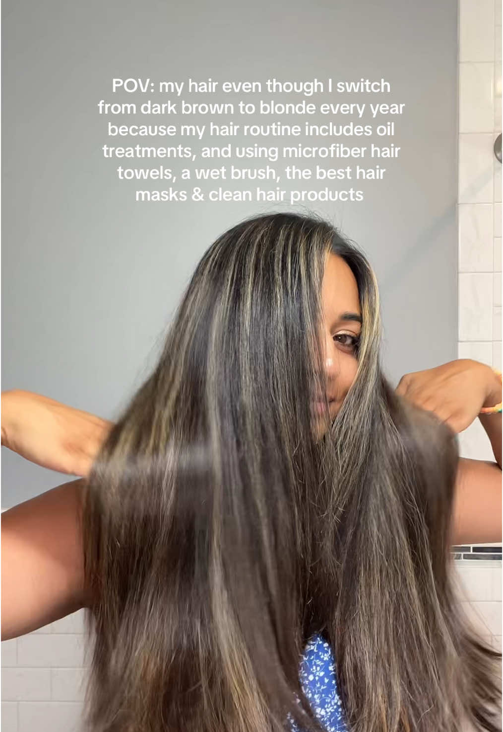 Feelin my best at 35.. even after bleaching this hair for over a decade ✨🎀 #hairtok #hairtips #haircare #hairgrowth #beautytips 