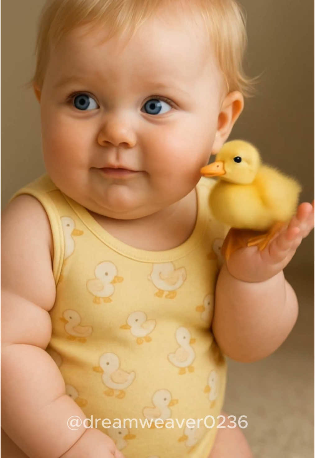 Cute baby funny talk with duckling 😂 #cute #cutebaby #funnybaby #babytalk #duckling #funnybabytalk #ai 