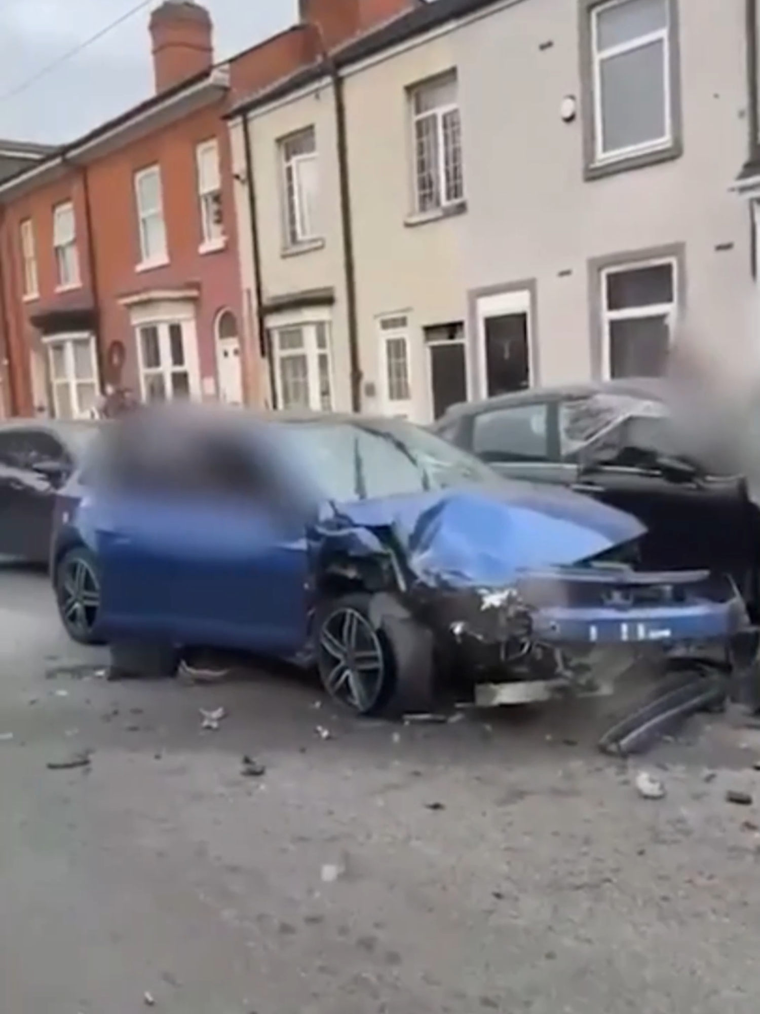 West Midlands Police said the driver 'ran away' from the scene but was located nearby and arrested on suspicion of dangerous driving #birmingham #westmidlands #news #crime #police