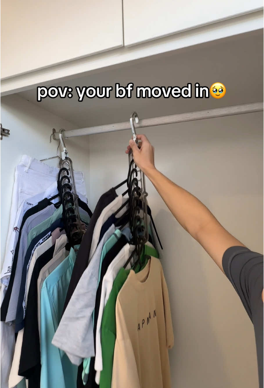 The best closet hack you need starts with this awesome hanger ✨👗 #closetgoals #organization #fyp #trending 