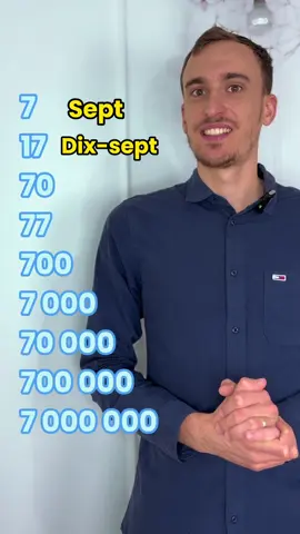 7️⃣🇫🇷 Les nombres en français  Numbers in French  #learnfrench #frenchteacher #apprendrelefrançais #speakfrench #frances