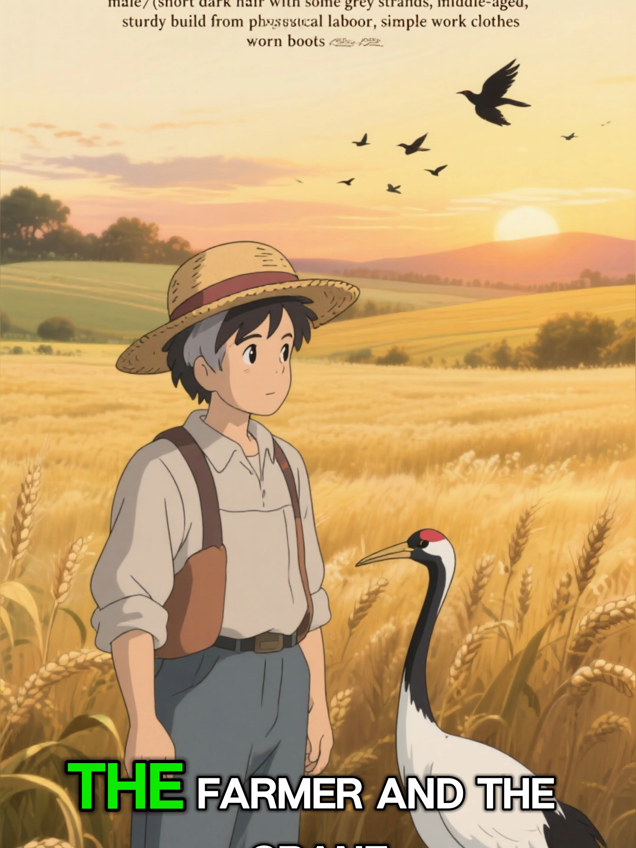 The Farmer and the Crane 🕊️ | A Lesson You’ll Never Forget #StoryTok #FYP #MoralStory #LifeLesson #StoryTime #ShortStory #Fable #KidsStory #FarmerAndCrane #LearnWithStories #EnglishStory #MotivationTok #InspiringStory #ViralStory #1MinuteStory