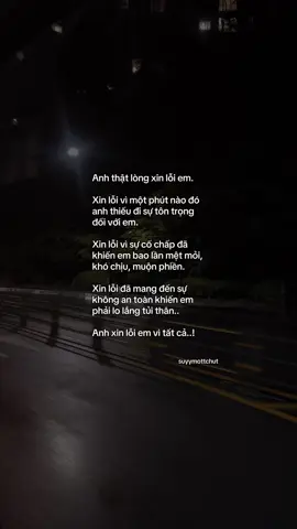 “Xin lỗi em, vì tất cả..” #tamtrang #suyymottchut #fyp #viral 