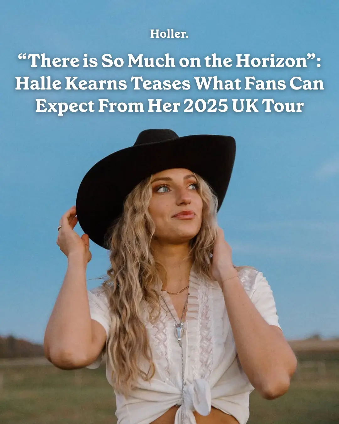 @Halle Kearns is back in the UK for her keenly awaited 2025 tour, proudly presented by @JOY. and Holler 🇬🇧  The tour includes a trio of tour stops in Manchester, Brighton & London, as well as a momentous appearance at Long Road Festival 2025 🏕️  Speaking to Holler in the lead-up to the shows, Kearns underlines just how excited she is to hit the stage this side of the Atlantic once again. For more on Halle Kearns and her UK Tour, head to the link in bio 🔗  #countrymusic #hallekearns #uktour