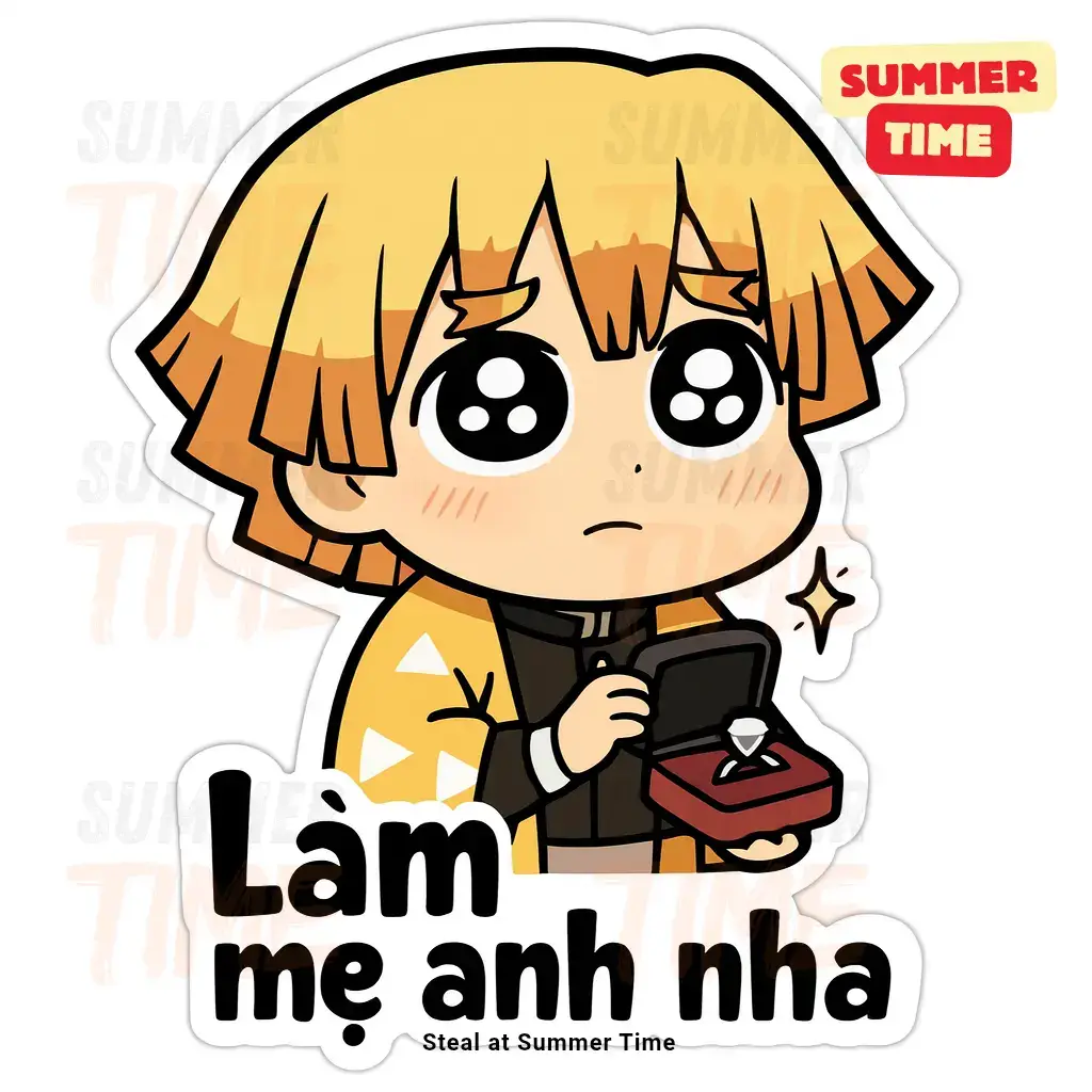 Em có đồng ý làm mẹ anh khum 😌😌😌 #zenitsu #stickers #mes #cute #chat 
