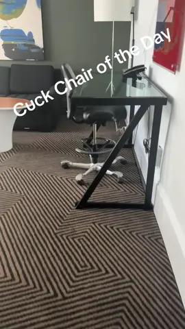 This room had a lot of potential until I saw the chair. It’s basically a foot stool. No comfort & a weird angle. 3/10 #cuckchairoftheday #cuckchair #fyp #viralvideo #hotelcuckchair 