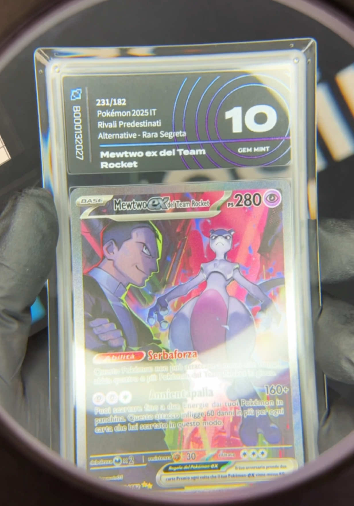 Mewtwo Ex del Team Rocket è passato da noi prendendosi un bellissimo 10 ❤️‍🔥 Grada la tua carta preferita al link in bio! #aigrading #grading #pokemontcg #cartepokemon #pokemoncards  
