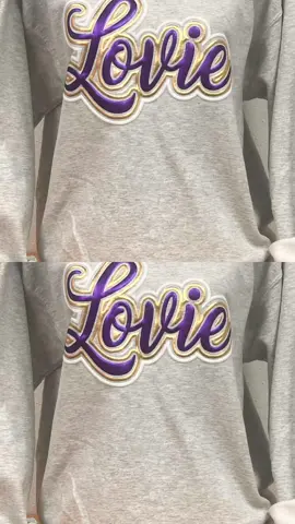I made this Triple Layer Puff Sweatshirt for the sweetest little lady today! I think it’s clear that this Lovie is a LSU or Benton fan.