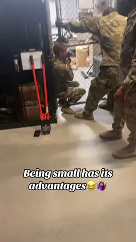 Aye man it’s always “you’re so tiny” until you need a tiny person😂 #armylife #fypシ #viraltiktok #capcut #armyfyp 