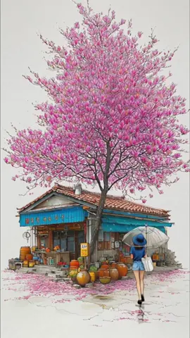 비오는날 골목길 산책을 하면 만나는 풍경들. 雨の日の路地散歩で出会う風景#kling #anime #미드저니 #쇼츠 #비 