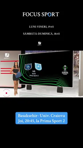 Universitatea Craiova mai are un singur hop până la grupa de Conference League. Trebuie să treacă de Basaksehir. Meciul e de la 20:45, la Prima Sport 2 #primatv #focussport #primasport