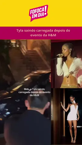 Tyla saindo carregada depois do evento da H&M #tylawater #tylaedit #tyla 