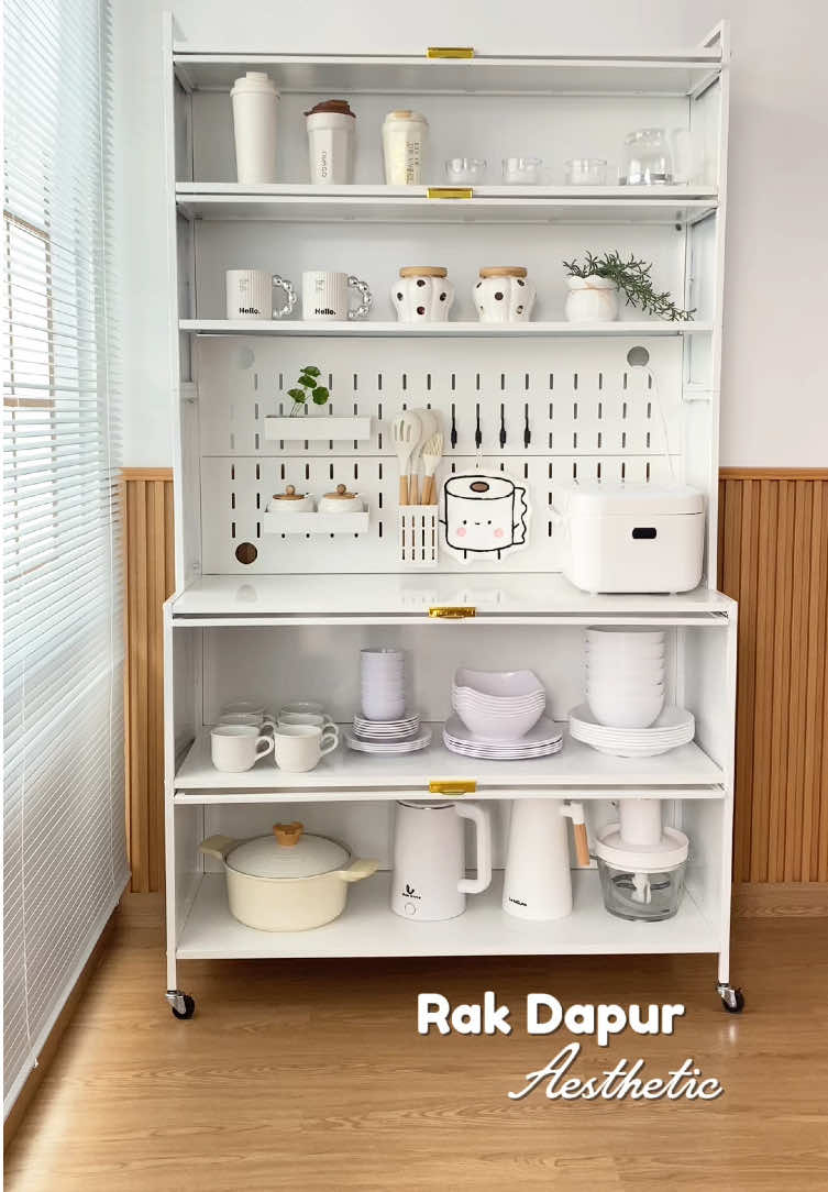 Rak dapur multifungsi, cocok banget buat naro perintilan dapur, desainnya estetik, kapasitasnya  besar, bahannya baja karbon dijamin kokoh, tahan lama, anti rayap gak berkarat, cuss samaan!✨🤍🫶 @Henge.ID  #rak #rakdapur #lemaridapur #rakbesi #rakdapurestetik 