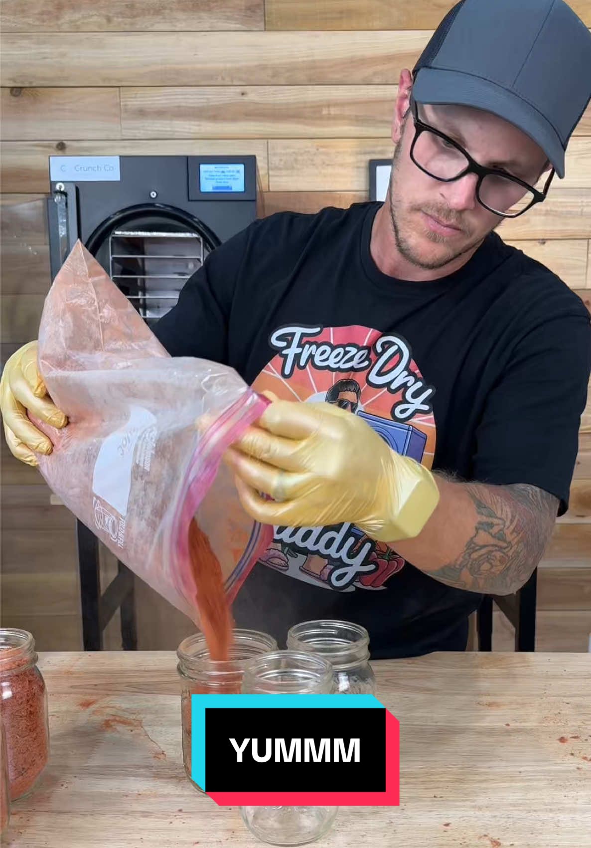Husbands… maybe you can relate. The other day my wife came into the kitchen carrying about 50 pounds of frozen tomatoes and said, “Freeze dry these…we need room for this year’s harvest.” For this batch, she wanted them reduced on the stove first (it gives the powder a deeper, richer flavor than raw tomatoes). After a full day of cooking, blending, and freeze drying… we ended up with 10 trays of the most incredible tomato powder. If you’ve never tried this, you need to. We use it for everything, marinara, pizza sauce, pasta dishes, tomato paste, tomato soup… you name it. Basically, anywhere you’d use tomatoes, this powder is a game-changer. And the best part? That freezer space is cleared out just in time for this year’s tomatoes. 🍅 I’ll post the full video later today! #freezedrying #freezedryer #freezedried #freezedriedtomaoes #freezedry 