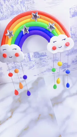 DIY Rainbow 🌈 Clay easy made #DIY #craft #art #foryou #foryoupage 