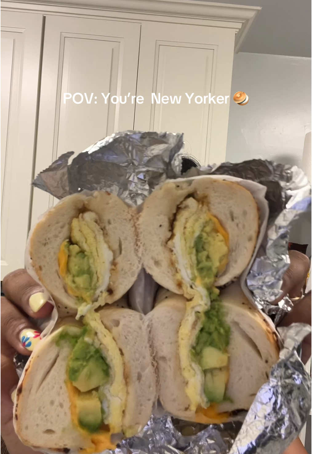 My parents could have immigrated anywhere and they chose the best city in the world 🥯 #nyc #bagels #newyorker 