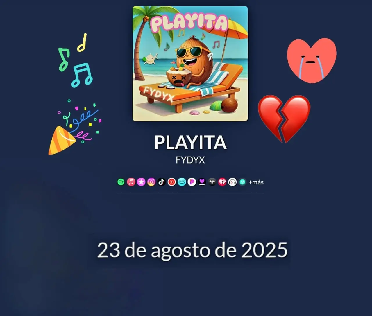 acompañanos este 23 de agosto a disfrutar de la nueva cancion FYDYX - PLAYITA Disponible en todas las plataformas  #canciones  #baile #dedicar  #spotify #youtube 