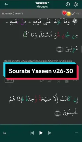 Un rappel puissant de la foi et du destin... Sourate Yassine, versets 26 à 30. #Quran #SourateYassine #Islam #Coran #Foi