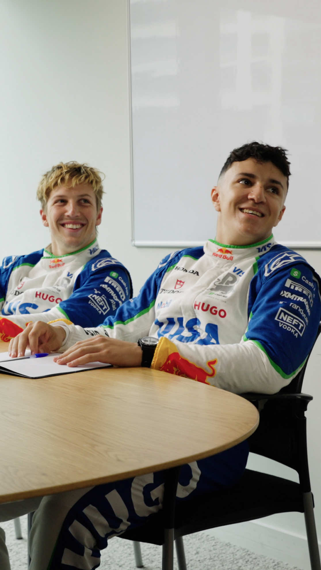 comment your best nickname for the guys #VCARB #IsackHadjar #LiamLawson #TakeYourDriverToWorkDay @Visa Cash App RB F1 Team 