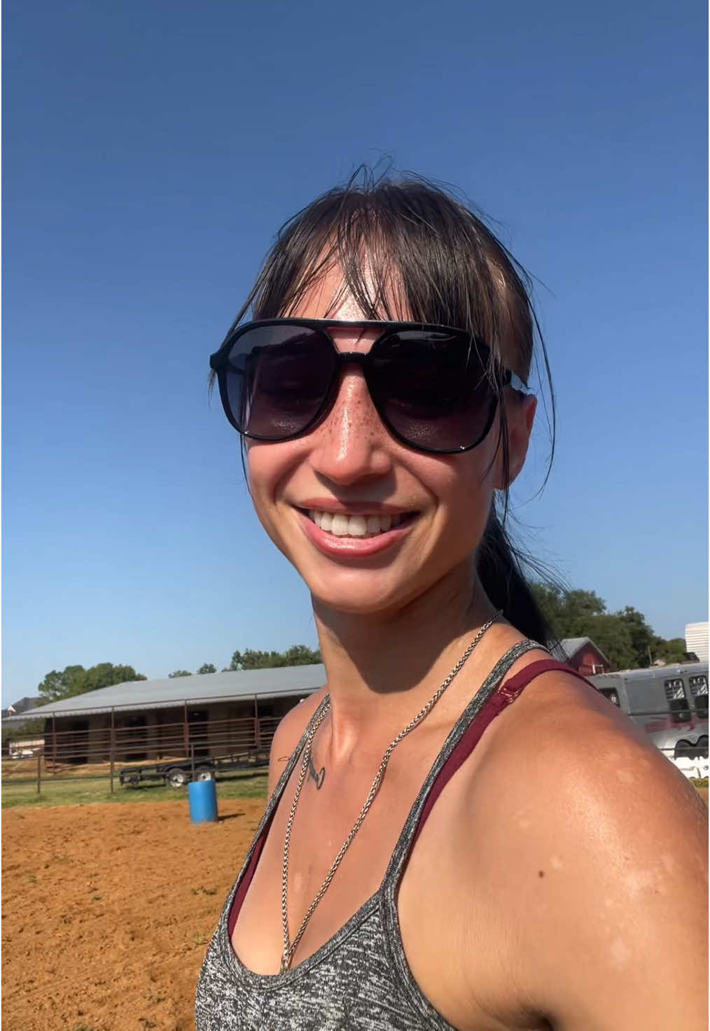 My new favorite glasses for the barn! #fyp #zyxcba #sunglasses #tiktokshop #horsegirls 