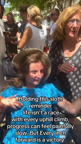 Every inch forward is a victory. #RettSyndromeAwareness #KeepGoing #Inspiring #StrengthThroughStruggle #sloth 