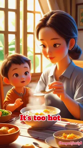 Nóng lắm đó con #tienganhchobe #tunganhfamily8 #trending #dayconsongngu #englishkid 