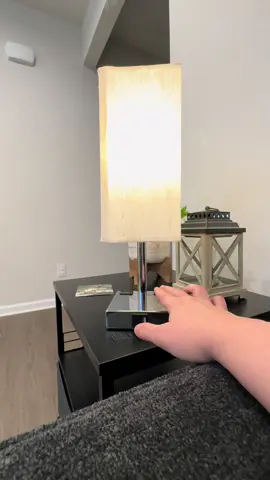 Touch lamp/light with USB ports for chargers #touchlamp #lamp #lighting #homegoods #electronics  