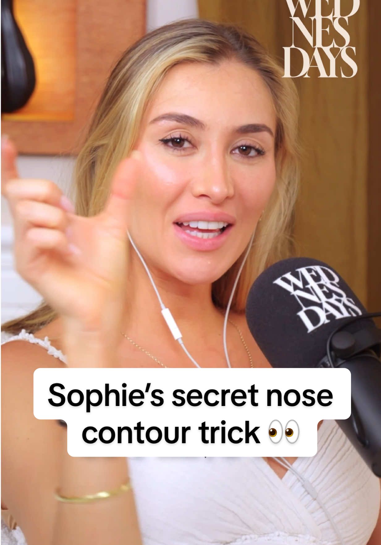 One word: SNATCHED 🤩 Sophie shares her new nose contour trick and it’s a must try!  Search ‘Wednesdays’ on YouTube, Spotify and Apple for the full episode. @Melissa @Sophie Habboo #sophiehabboo #melissatattam #nosecontour #makeuptutorial #contouring 