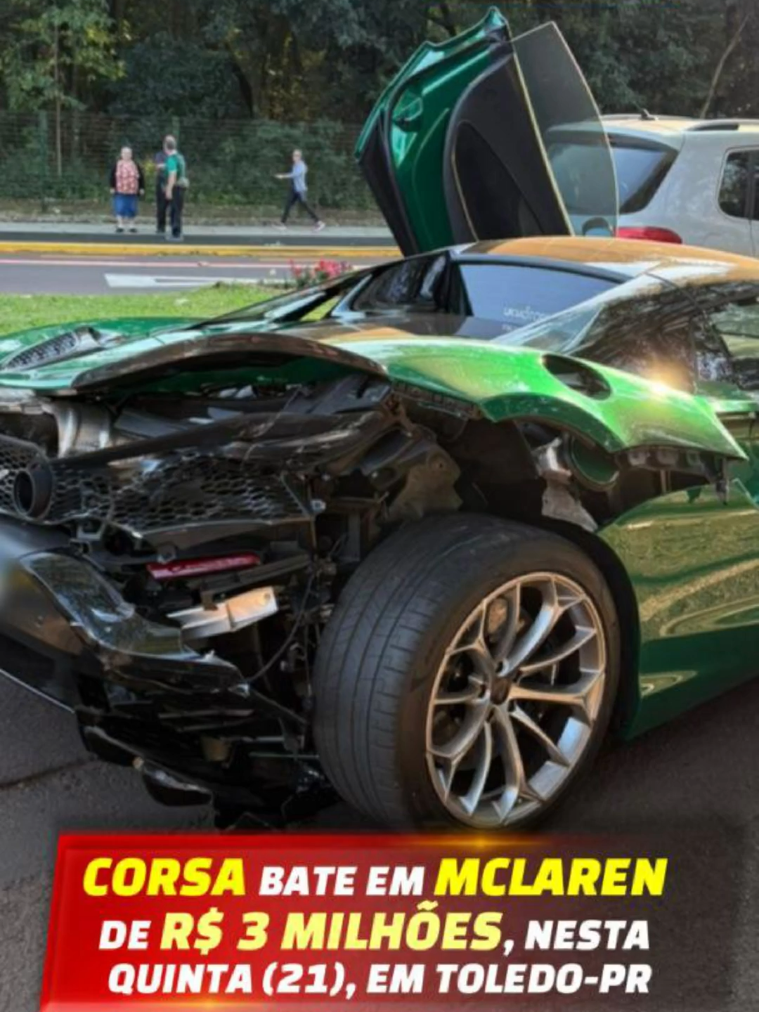 🚨💥 Acidente inusitado em Toledo! Uma McLaren de quase R$ 3 milhões se envolveu em colisão com um Chevrolet Corsa, no Jardim La Salle. O carro de luxo ficou com a lateral destruída e chamou a atenção de quem passava pelo local. 📍 Veja mais em: www.agazetaweb.com → Quer mais notícias assim? Siga @agazetaweb ! Curta e siga para mais atualizações! ⚠️ Conteúdo informativo com fins jornalísticos. 👉 Confira o vídeo e veja como ficou a McLaren após o impacto! #ToledoPR #Acidente #McLaren #CarroDeLuxo #Notícia
