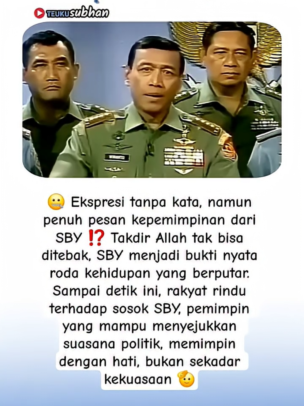 🫡 Presiden yg memimpin dengan hati, bukan sekadar kekuasaan ⁉️ #sby #indonesia 