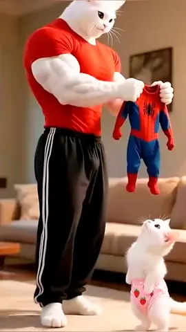 AI Cat Video vs Evil Robot 🤖 | Funny Cat Superhero Story 2025. #FYP #foryou #catsoftiktok #catvideo #CatTikTok 